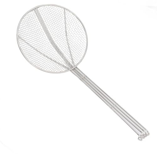Espumadera, Cucharón Skimmer con Colador de Araña de Acero Inoxidable con Largo, Gancho, Colador de Pasta de Alambre Cucharón Colador de Malla Fina para Freír y Cocinar, (20