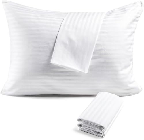 Faunna Protezione del Cuscino 50x80 cm (Set di 2) con Cerniera, 100% Cotone a Fibra Lunga, Silenzioso e Traspirante