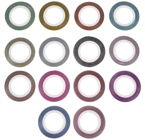 Healeved Lignes Pour Nail Art - Rubans Autocollants AdhéSifs Pour Ongles 14 Couleurs Assorties Facilité D'Utilisation DéCoration Ongles Diy