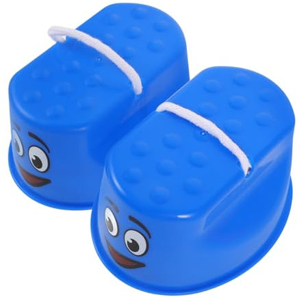 MOBUTOFU Junge Mädchen Stelzen Blau Robuste Kunststoff Balance Schuhe Mit Seil Outdoor Spielzeug Gleichgewicht Stärke Und Konzentration Für Kleinkinder Und Parktraining