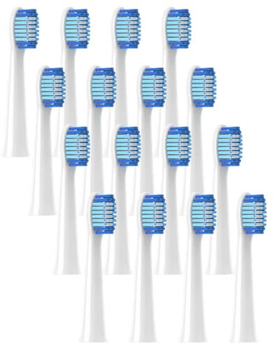 16 Pcs Generisch Ersatzbürstenköpfe kompatibel für Oralb Pulsonic Clean, Ersatzbürstenköpfe for braun oralb Pulsonic Slim