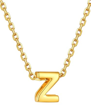 Supcare Buchstaben Kette für Damen Mädchen Letter A-Z Halskette Initial Buchstaben Anhänger Alphabet A-Z Buchstabenkette Gold Kette Namenskette Personalisiert Halskette für Weihnachten Geburtstag