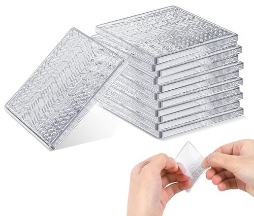Clear Non Slip Furniture Pads, 12 PCS Rubber No Skid Furniture Grippers, Self Adhesive Anti Slip Furniture Pads, Anti Slide Hardwood Floors Protectors for Keep Couch Stoppers (2 inch Square)