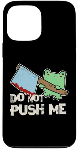 iPhone 13 Pro Max Funny Angry Frog Ax Kawaii Mad Frog Antisocial Halloween Case