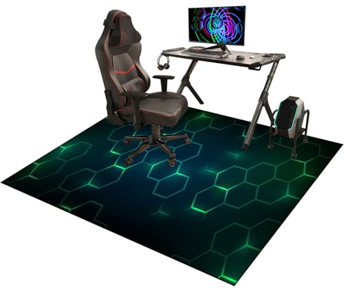 Bodenschutzmatte Bürostuhl, Gaming Stuhlmatten, Gaming Stuhl Unterlage, Bürostuhlmatten, Stuhlunterlage, Schreibtischstuhl Unterlage Geeignet für Büro und Zuhause, Rechteckig Bodenmatte 160 x 200 cm