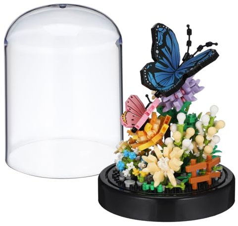 ifundom Mini- Blumenbauspielzeug Schmetterlingsbauspielzeug Blumenstrauß-bausatz Blumenblock-Set Mit Abdeckung Für Inneneinrichtung Kinderzimmer Spielplatz Dekoration