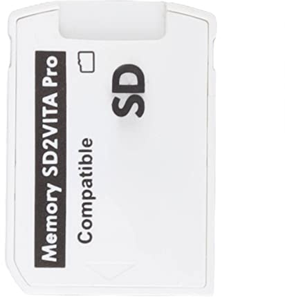 Acouto Memory Cards -Schlitz -Adapter -Memory Card Adapter for PS VITA, Compatible with 3.65-3.68 Firmware, Suitable for PS VITA 1000 2000, White Color