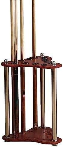 ININOSNP Stabiler bodenstehender Queue-Halter Hält 12 Queues Ecke Rack Holz Stand Pool Queue Racks Billard Zubehör