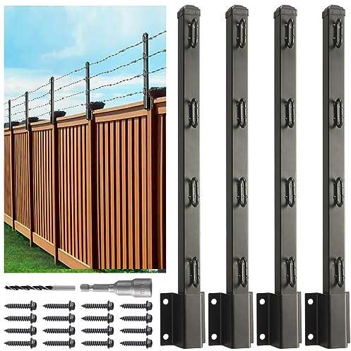 Fence Post Extender - Enhance Outdoor Fence Height for Privacy & Pet Security, Durable Extension Arms