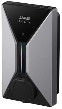 Anker SOLIX V1 Smart EV Charger, 7.4kW Wallbox with App, Wi-Fi & Bluetooth, Single-Phase CEE 32A, 230V with Charger Holder, Home Eco Charging Station, Works with All Type 2 Electric & Hybrid Vehicles