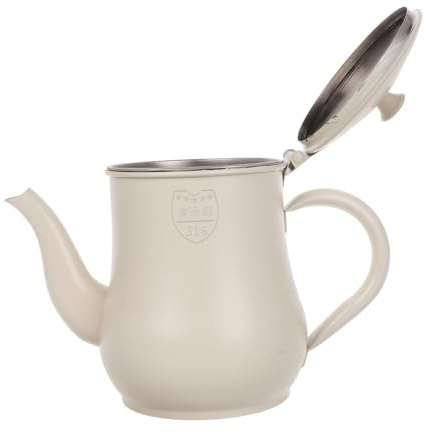 TOBBOMEY Filtro de Aceite de Acero Inoxidable para Cocina Jarra Filtradora con Colador Fino Olla Grasa para Guardar Aceite Usado Recipiente para Freír y Cocinar Capacidad Resistente y