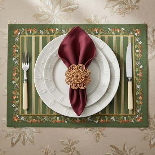 Seralino Stoffservietten 40x40 cm Rot (12er Set) aus 100% Bio-Baumwolle | Waschbare Stoff Servietten für Hochzeit, Taufe, Geburtstag & Weihnachten | Nachhaltige Tischservietten Elegant