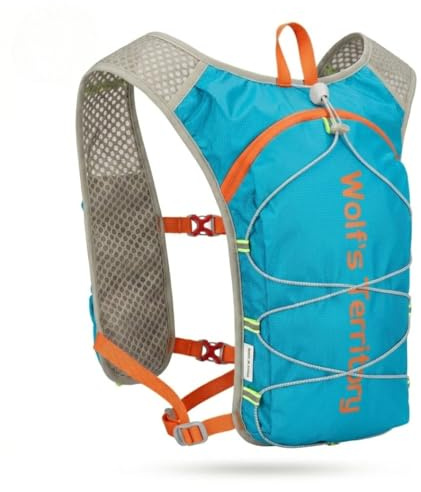 Running Vest for Women Men, Adjustable Chest Straps Hydration Backpack with Water Bladder Port, Breathable Lightweight Reflective Running Vest with Phone Pocket for Marathon Trail