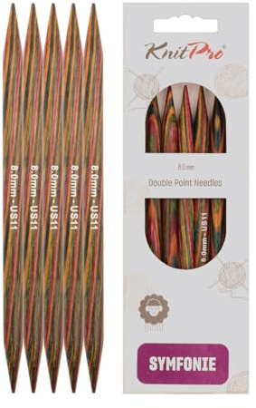 KnitPro K20147 Sockennadel, Metal, Mehrfarbig, 8 mm