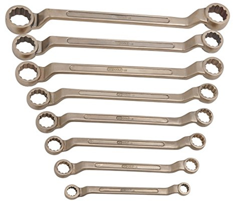 KS Tools 963.7477 Juego de llaves de estrella dobles BRONZEplus, 8 pzs, 1/4-1