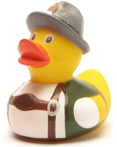 Duckshop I Badeente Trachten Bayer I Quietscheente Oktoberfest I L: 8 cm I Quietscheentchen I Geschenk für Bayern I Präsent Oktoberfest