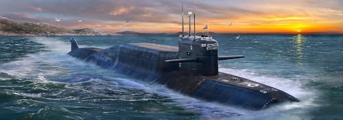 Zvezda 1:350 Delfin Nuklear-U-Boot Delta IV Kl, Modellbausatz,Plastikbausatz, Bausatz zum Zusammenbauen, detaillierte Nachbildung