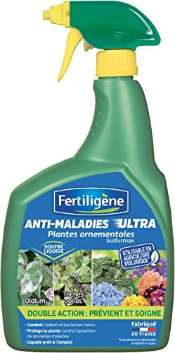 FERTILIGENE FSUPAL800 - Pulvérisateur Anti-Maladies Plantes Ornementales Ultra Naturel 800 ML - Préventif et curatif - Combat l'oïdium et Les Taches Noires - Protège Contre l'appation de Maladies
