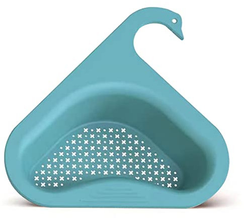Kitchen Sink Drain Basket Storage Drainer Holder Strainer Rack Vegetable Food Garbage Draining Shelf Organization,Sky Blue