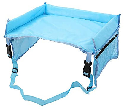 Blue Fish Kinder Reisetisch Kindersitz Spiel - Knietablett Auto Kindertisch | Kindersitz Reisetisch Lernspielzeug Mit Netztaschen | Kinder Tray Spiel Und Esstisch Spieltisch Für Hause Reise