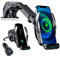 15W Qi Caricatore Wireless Auto[Senso elettromagnetico] compatibile con tutti gli smartphone, presa d'aria, parabrezza e cruscotto (con caricabatterie da auto QC3.0)
