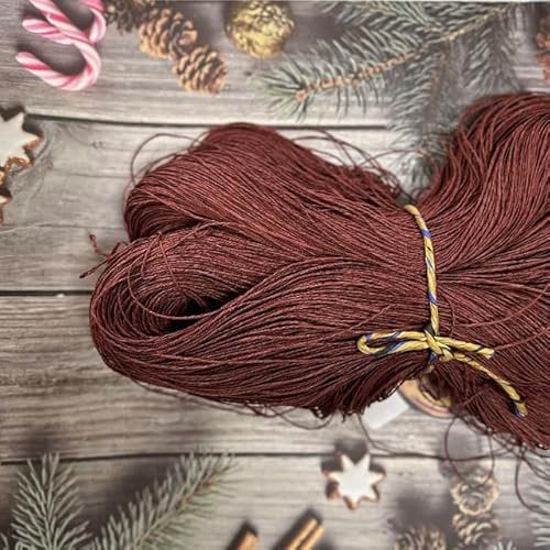 QIUMING 500g Sommer-Bast-Garn zum Häkeln, natürliche Papierstrohfäden, Kunsthandwerk für DIY-Stricken, Hut, Handtasche, Geldbörse, Korb, Rattan-Material