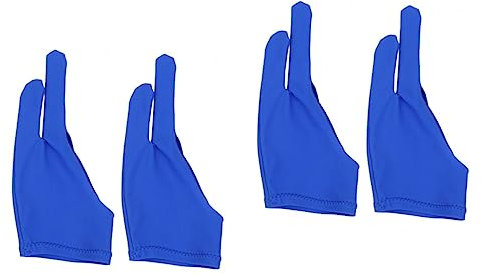 IMIKEYA 4stücke Künstler Zeichnhandschuhe Zwei Finger Malhandschuhe Aus Spandex Blau Für Skizzieren Zeichnen Und Tablet-bedienung rutschfest Atmungsaktiv Schmutzabweisend