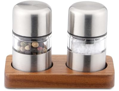 Weis Mini Edelstahl Mühlen-Set für Salz und Pfeffer, Keramik-Mahlwerke 11267