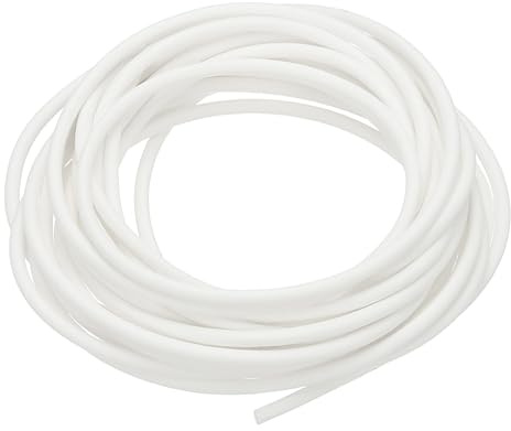 PATIKIL Silikon-Schaum-Dichtungsstreifen, 6M(19.7FT) 1.5mm(0.06) Rund Hochdichte Feste Schwammgummi-Wetterdichtungsschnur zur Abdichtung von Spaltenblockierungs-Isolierung, Weiß