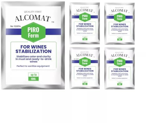 Alcomat PIRO Ferm - Weinhefe zur Stabilisierung - Kaliummetabisulfit für Wein und Most - Stoppt die Gärung, eliminiert Wilde Hefen und schützt vor Mikroflora (50g)
