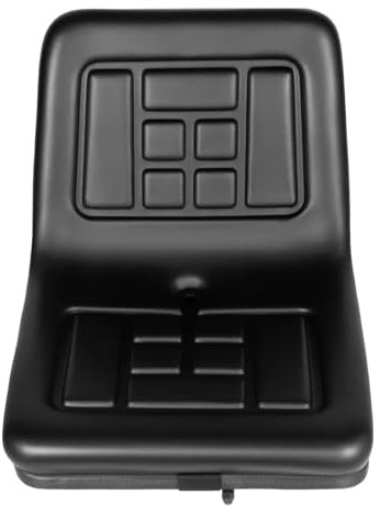 SLAHAJ Auto-Schonbezüge Auto Sitzbezug Schwarzer Traktorsitz aus PVC, verstellbar, wasserdicht, Gabelstaplersitz, Rückenlehne, Federung, Sitz für Traktor, Bagger