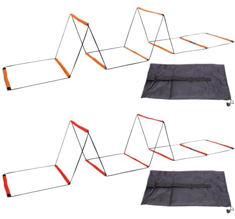 Agility-Leiter, Geschwindigkeitstrainingsausrüstung, verstellbare Sprossen, langlebige Nylongurte, Fußballzubehör, ideal für Indoor- und Outdoor-Sporttraining, 41 x 41 x 41 cm