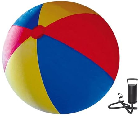 Aufblasbarer Strandball Interaktiver Spielzeug Eltern Kind Interaktion Outdoor Aktivität Extra großer Neuheit mit Handpumpe, Durchmesser 150 cm