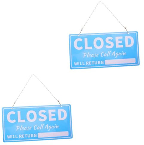 PRETYZOOM 2 Piezas señal de horario comercial letreros abiertos para negocios signo de horario de apertura de la tienda abrir cartel cerrado para puerta de negocios signo de tienda abierta