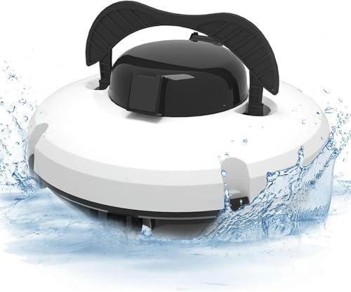 IYUESQ Robot pulitore per Piscine Senza Fili, aspirapolvere Automatico per Piscine, Doppio Motore, aspirazione più Potente, Filtro fine da 180 μm. Aspirapolvere Ideale per Piscine interra