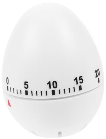 Warmhm Timer Da Cucina a Forma Di Guscio Meccanico Promemoria Cucina Bianco in Abs e Metallo Timer Per La Cottura Con Funzione Di Cronometraggio Per Pancake e Biscotti Facile Da Usare in