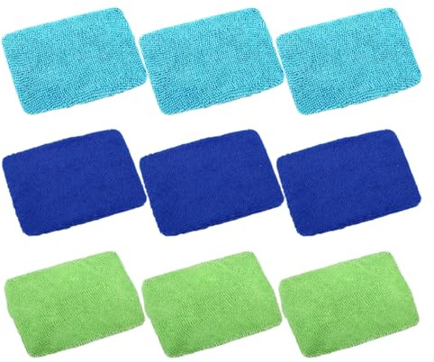 Garneck 9pcs Car Interior Glass Cleaner Microfiber Cloths for Car Windshields and Glass, Square Shape Cleaning Tool to Remove Fog and Improve Driving Safety, for Windows Cleaning