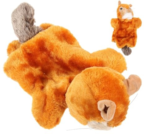 CLISPEED Eichhörnchen Handpuppe Kinder Plüschspielzeug Handspielzeug Frühpädagogik Fantasie Rollenspiel Zuhause Kindergarten Schule