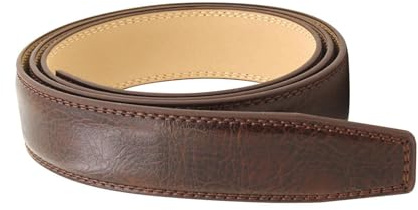 kesurpae Modern herrbälte för casual, ersättningsrem i konstläder, utan hål, passar jeansbyxor, 120 cm/47,24 tum, klänning, midja, formellt, utan spänne, ersättning, Kaffe, 3.5 cm