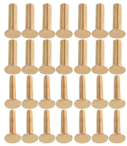 Milisten 14 Paires de Rivets en Cuivre 1,2 Mm pour Fixation de Poignées de Couteaux, Rivets de Réparation Résistants pour Ustensiles Cuisine et Bricolage, Accessoires pour Couteaux