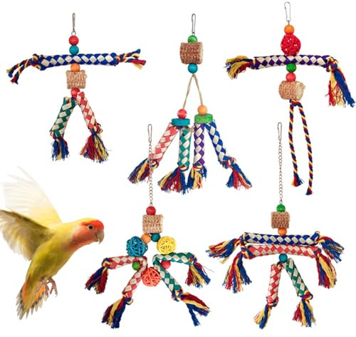 Générique Vogelspielzeug för vikter, naturtroget Maiskolben Luffascheiben, Kauspielzeug för graupageien, Aras, Kakadus, Amazonas och Andere Kleine och mittelgroße