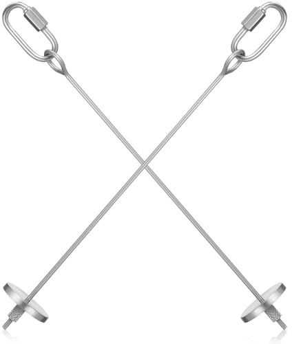 Operitacx 2 Pièces Brochette à Fruits en Acier Inoxydable Argenté, Solide et Adaptée aux Perruches et Grandes Cages Environnement de Nourrissage