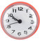 Reloj de Pared de Baño con Ventosa a Prueba de Agua - Redondo Mini Reloj Decorativo para Cocina, Sala de Estar y Dormitorio (Rojo)