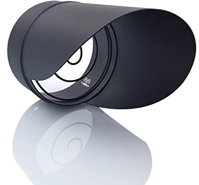 TYGERIX® Terminale Orizzontale per Scarico Fumi da 80 mm Nero | Comignolo in Acciaio Inox | Resistente al Calore | con Cappello Para Pioggia e Spirale Rompi Ghiaccio | per Stufe Caldaie Camini