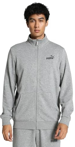 PUMA ESS Track Jacket TR - Uomini, Medium Gray Heather, XL -