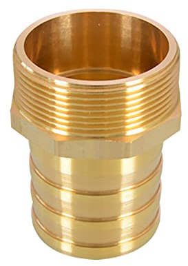 Candeon Messing-Schlauchtülle auf NPT-Außengewinde-Schlauchverbinder(2 50mm)