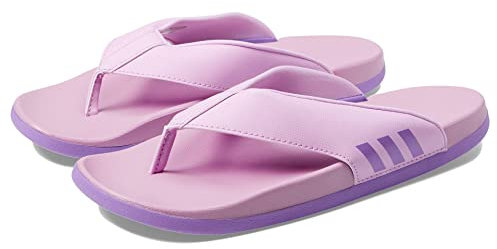 adidas Women's Adilette Comfort Flip Flop Slide Sandal, Bliss Lilac/Violet Fusion/Bliss Lilac, 6
