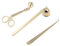 Alnicov Kit d'entretien de Bougies 3 en 1, Coupe-mèche de Bougie, éteignoir de Bougie et Trempette de mèche de Bougie pour Les Amateurs de Bougies, Emballage élégant (Or)