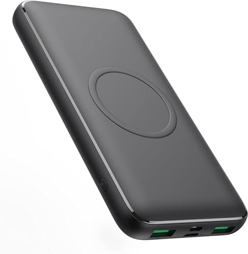 Wireless Portable Charger Power Bank,13800mAh 15W Fast Wireless Charging 25W PD QC 4.0 USB-C Power Bank, 4 Output & Dual Input External Battery Pack Compatible with iPhone 16/15/14/13/12,Android etc