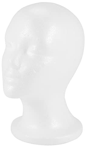 Popshyly Weibliche Schaum Schaufensterpuppe Kopf Modell Hut PerüCke Display Stand Rack Weiß